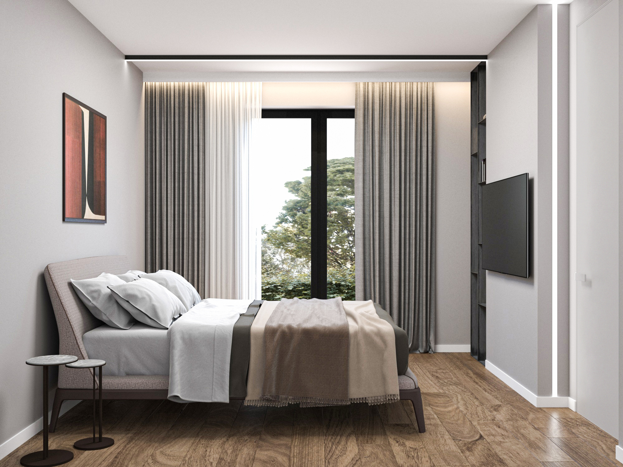 River Park Sofia residence — bedroom visualisation