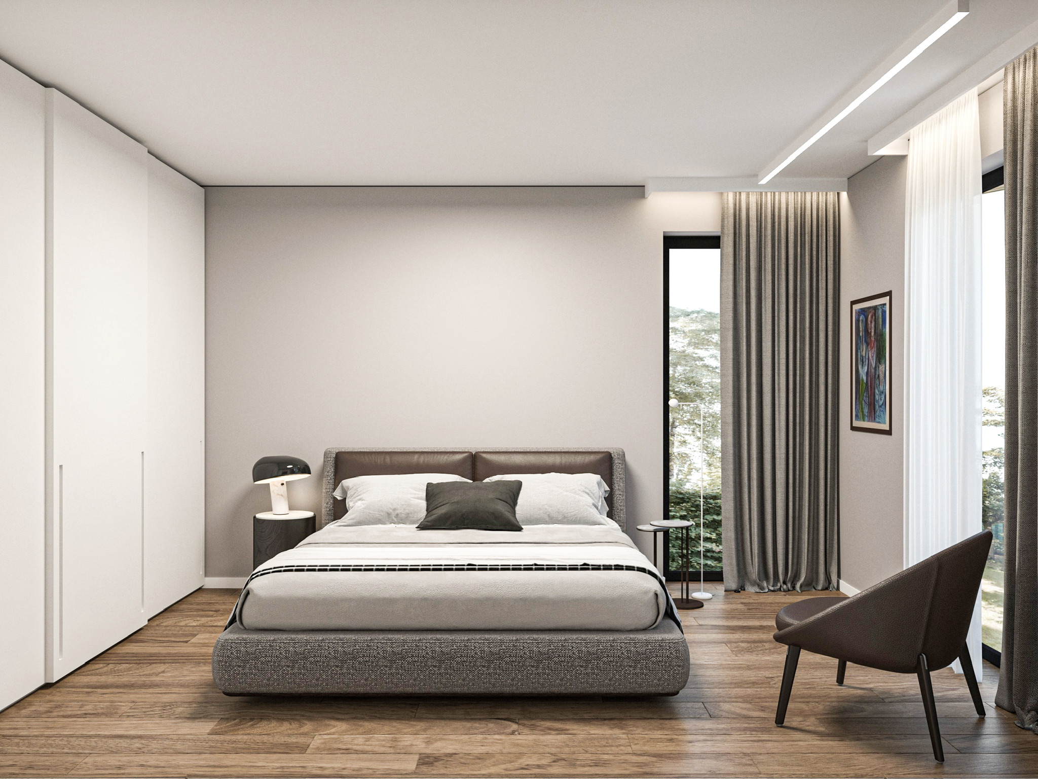 River Park Sofia residence — bedroom visualisation